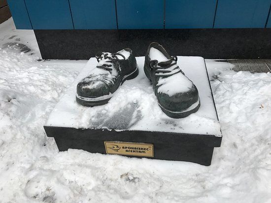 Insurance Agent's Shoes Statue